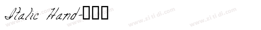 Italic Hand字体转换
